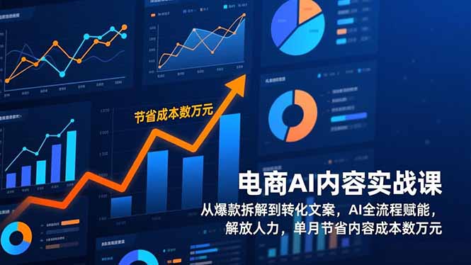 电商AI内容实战课,从爆款拆解到转化文案,AI全流程赋能,解放人力,单月节省内容成本数万元-灵感工坊云网创