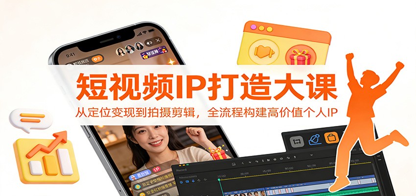 短视频IP打造大课:从定位变现到拍摄剪辑,全流程构建高价值个人IP-灵感工坊云网创