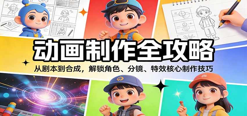 动画制作全攻略:从剧本到合成,解锁角色、分镜、特效核心制作技巧-灵感工坊云网创