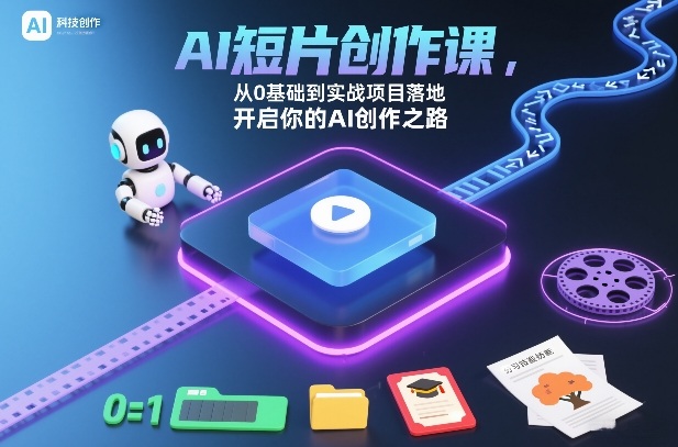 AI短片创作课,从0基础到实战项目落地,开启你的AI创作之路-灵感工坊云网创