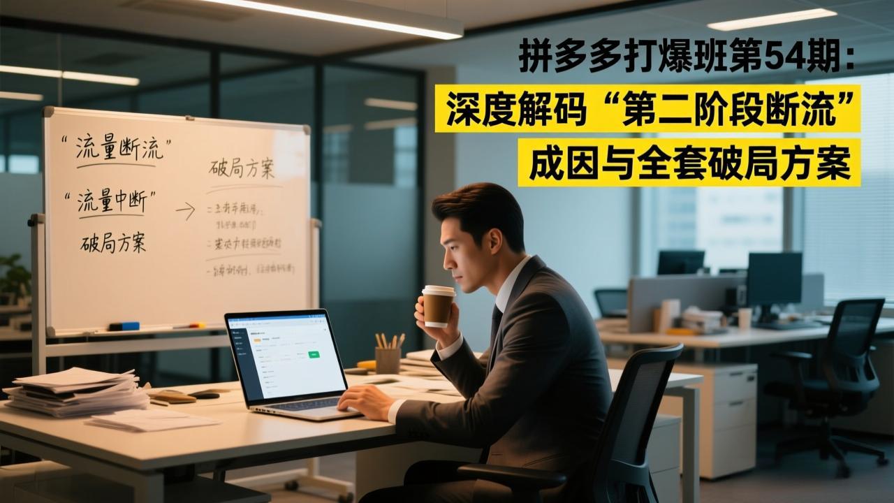 拼多多打爆班第54期:深度解码“第二阶段断流”成因与全套破局方案-灵感工坊云网创