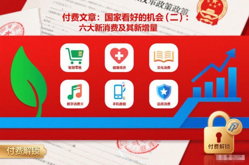 付费文章：国家看好的机会(二)：六大新消费及其新增量-灵感工坊云网创