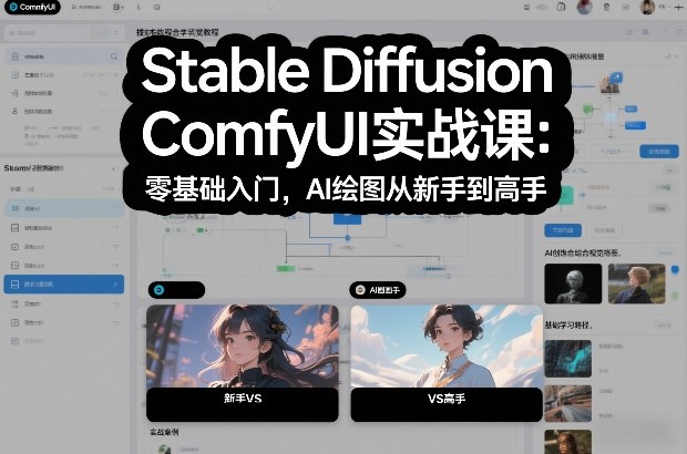Stable Diffusion ComfyUI实战课:零基础入门,AI绘图从新手到高手-灵感工坊云网创