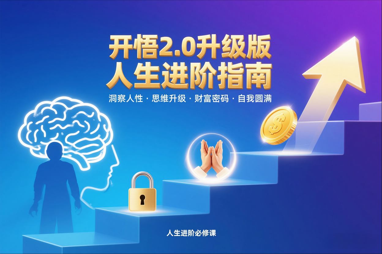 开悟2.0升级版人生进阶指南,洞察人性-思维升级-财富密码-自我圆满-灵感工坊云网创
