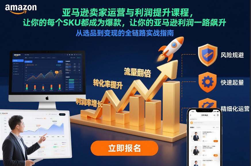 亚马逊卖家运营与利润提升课程,让你的每个SKU都成为爆款,让你的亚马逊利润一路飙升(更新12月)-灵感工坊云网创