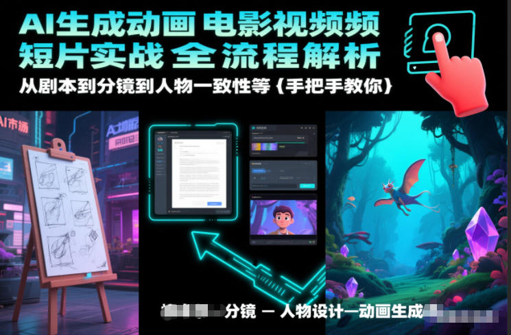 AI生成动画电影视频短片实战全流程解析,从剧本到分镜到人物一致性等手把手教你-灵感工坊云网创