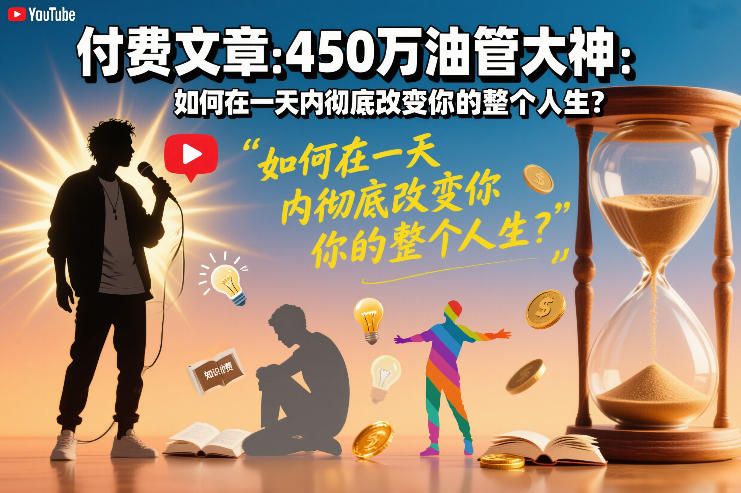 付费文章:450万油管大神:如何在一天内彻底改变你的整个人生?-灵感工坊云网创