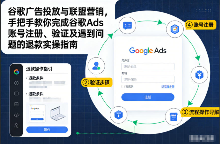 谷歌广告投放与联盟营销,手把手教你完成谷歌Ads账号注册、验证及遇到问题的退款实操指南-灵感工坊云网创