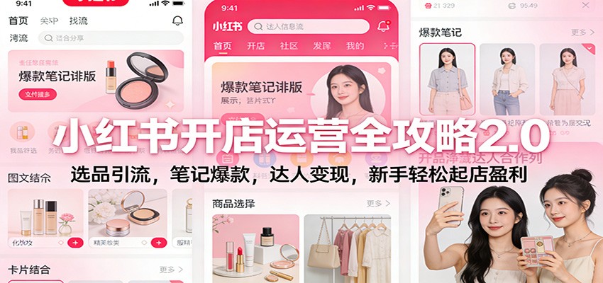 小红书开店运营全攻略2.0：选品引流，笔记爆款，达人变现，新手轻松起店盈利-灵感工坊云网创