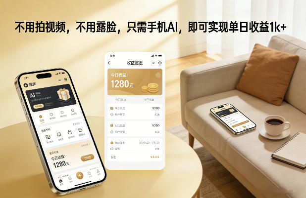 不用拍视频，不用露脸，只需手机AI，即可实现单日收益1k+【揭秘】-灵感工坊云网创