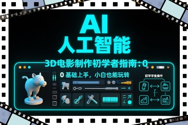 AI人工智能3D电影制作初学者指南:0基础上手,小白也能玩转-灵感工坊云网创