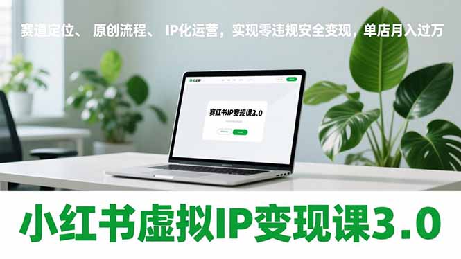 小红书虚拟IP变现课3.0,赛道定位、原创流程、IP化运营,实现零违规安全变现,单店月入过万-灵感工坊云网创
