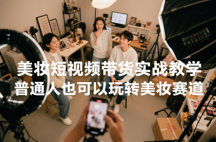 美妆短视频带货实战教学,普通人也可以玩转美妆赛道-灵感工坊云网创