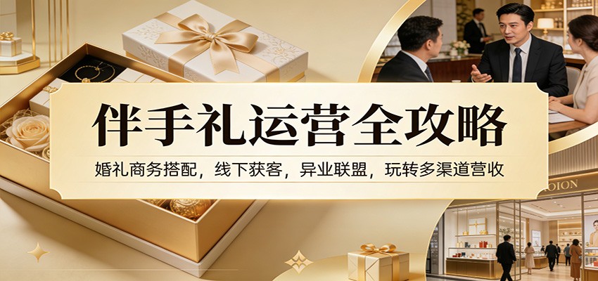 伴手礼运营全攻略:婚礼商务搭配,线下获客,异业联盟,玩转多渠道营收-灵感工坊云网创