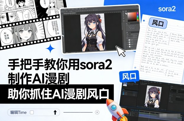 手把手教你用sora2制作AI漫剧,助你抓住AI漫剧风口-灵感工坊云网创