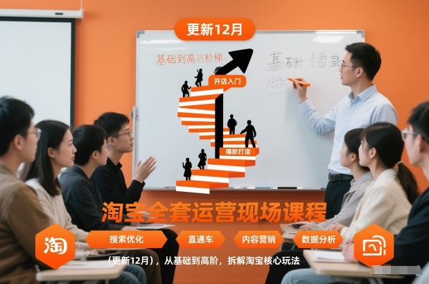 淘宝全套运营现场课程(更新26年1月),从基础到高阶,拆解淘宝核心玩法-灵感工坊云网创