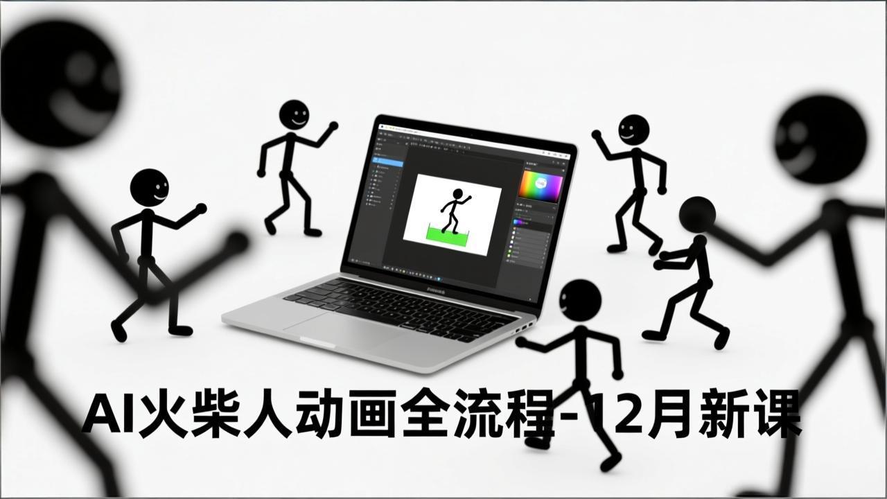 AI火柴人动画全流程-12月新课,文案生成、声音克隆、视频剪辑,零基础快速产出动画-灵感工坊云网创
