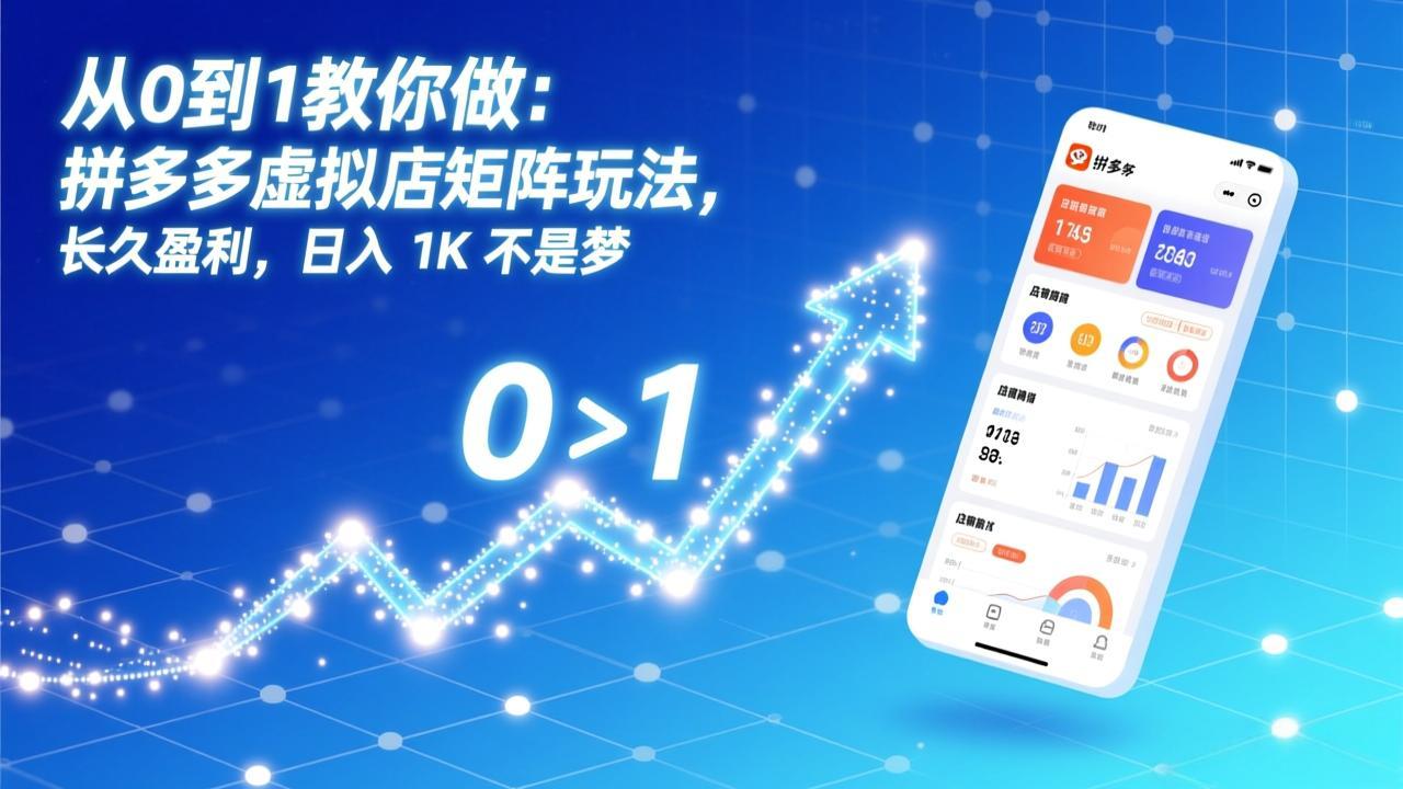 从0到1教你做:拼多多虚拟店矩阵玩法,长久盈利,日入 1K 不是梦-灵感工坊云网创