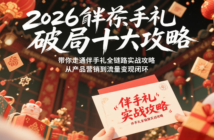 2026伴手礼破局十大攻略，带你走通伴手礼全链路实战攻略，从产品营销到流量变现闭环-灵感工坊云网创